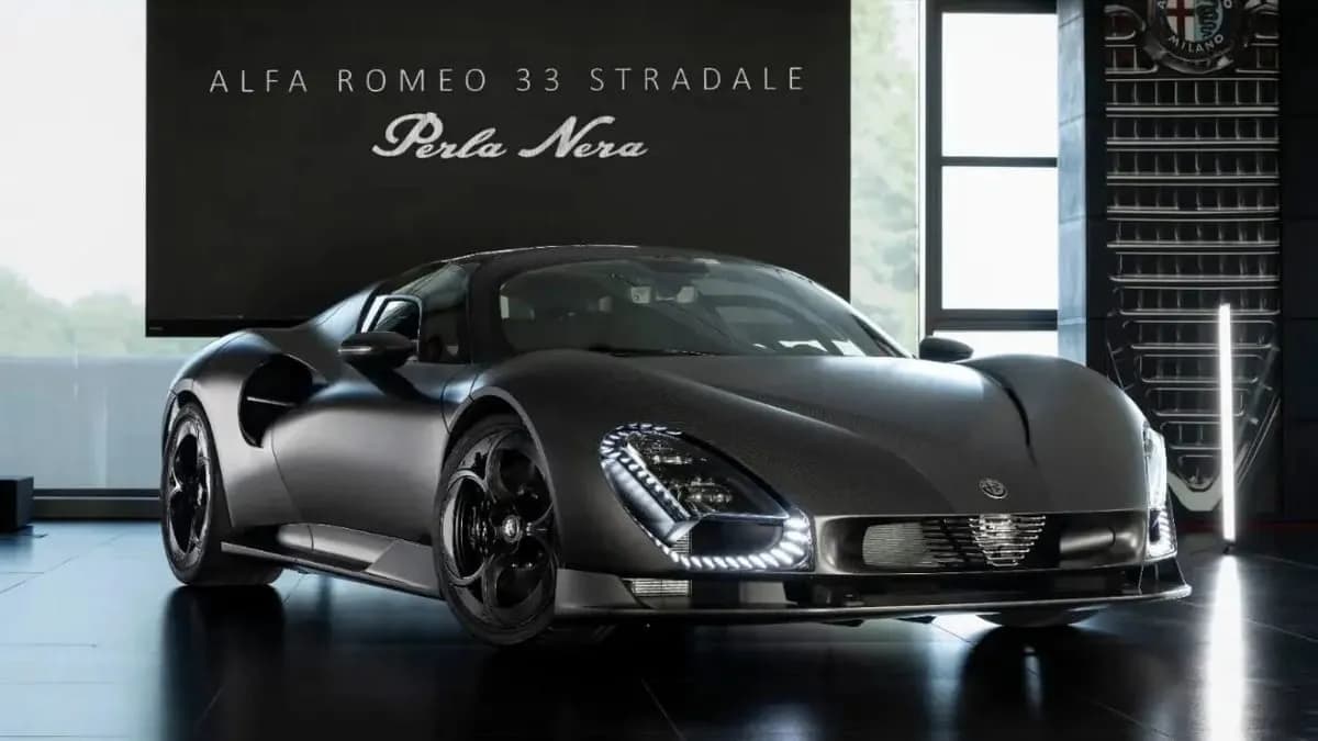 Alfa Romeo Reveals One-Off 33 Stradale Perla Nera Supercar