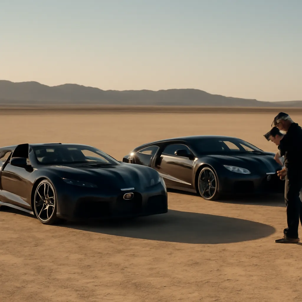 Bugatti Celebrates the Last Mistral and Chiron in Desert Photoshoot